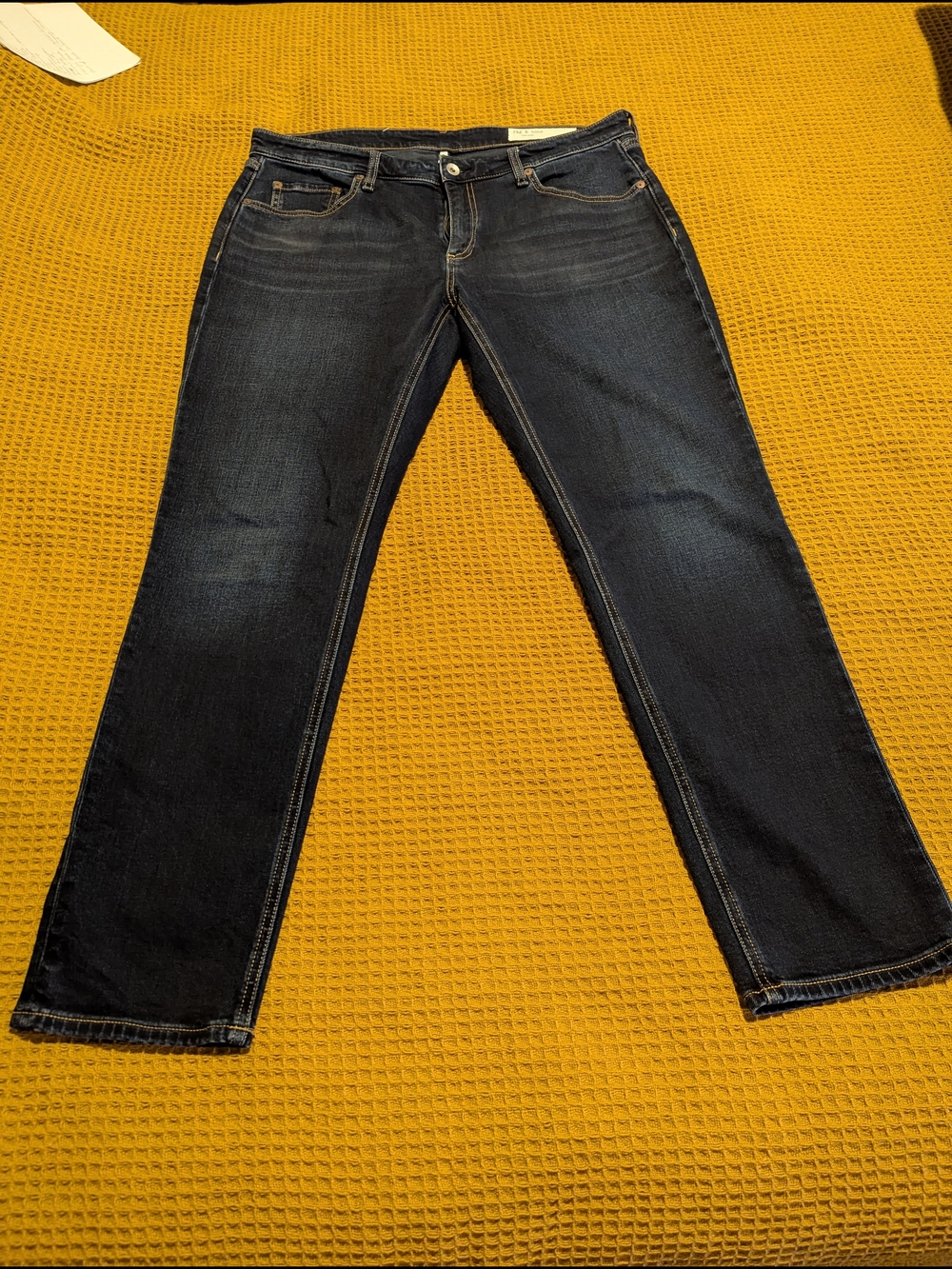 rag & bone Dark Indigo Straight Leg Jeans, 31